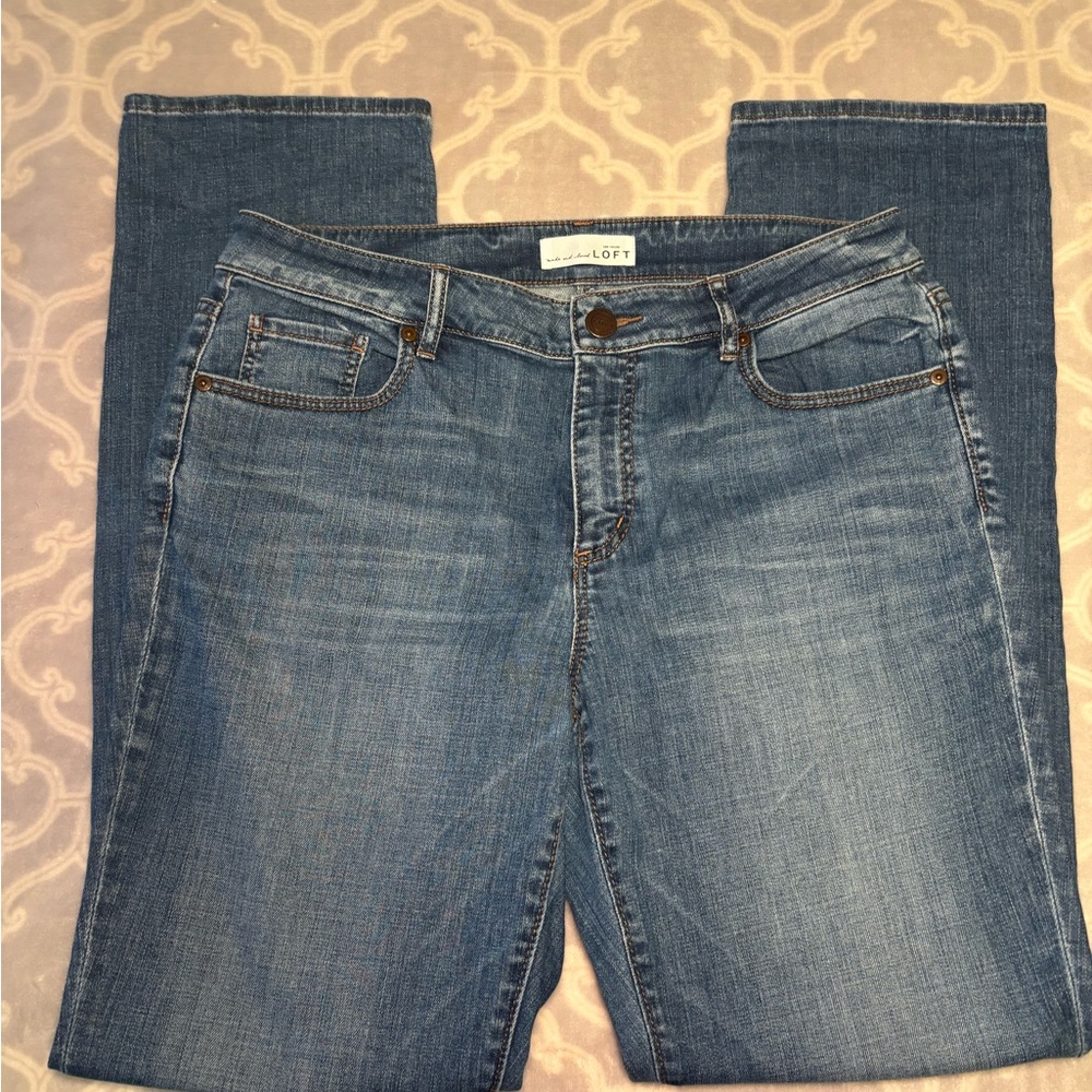 LOFT Women's Classic Straight Leg Denim Jeans